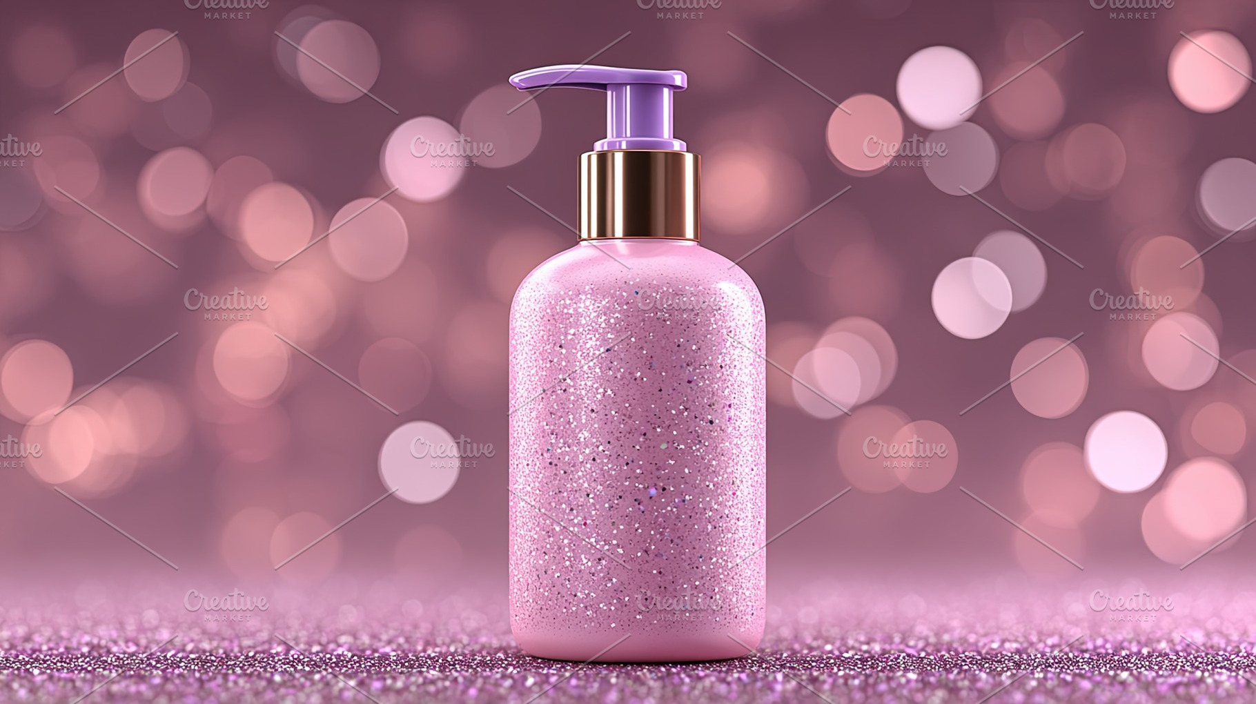 Glittery Pink Cosmetic Bottle, a Beauty & Fashion Photo by Ales Munt