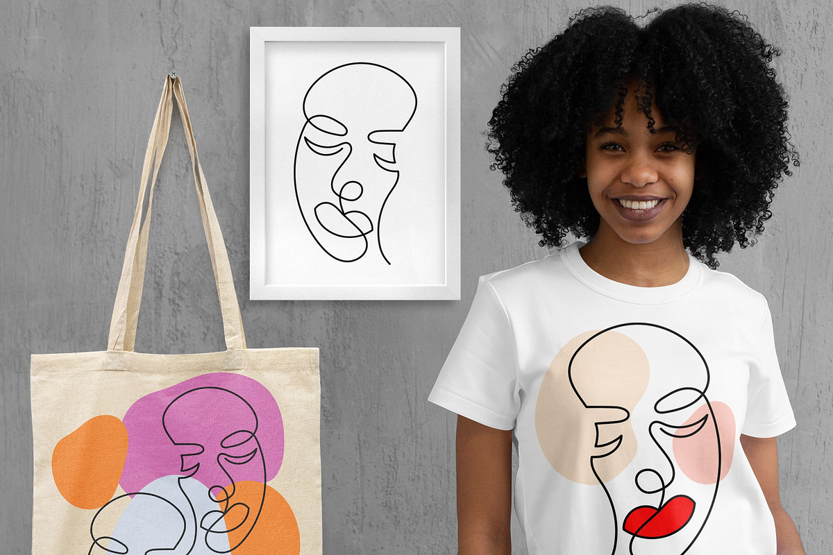 One Line Drawing Woman Face SVG PNG, an Object Graphic by jelisua88 (Photo 2 of 3)