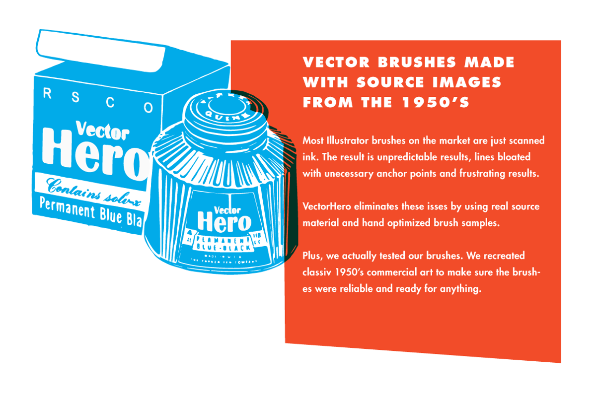 VectorHero | Pen & Ink Brushes preview 4