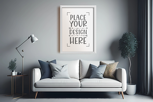 Psd Wall Art Mockup, a Print Template by Ali's Designs