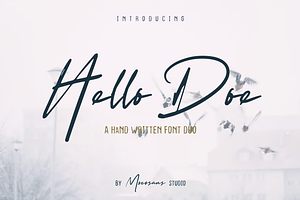 Hello Doe - Handwritten Font Duo