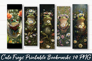 Cute Frogs Bookmark, an Illustration by Watercolor design (Thumbnail 1 of 4)