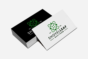 Plant shovel logo design farm