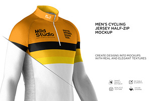 Men's Cycling Jersey Mockup