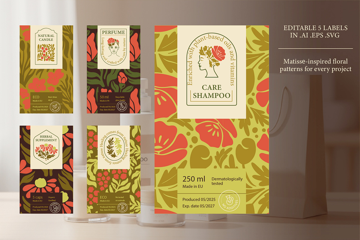 Hand-Drawn Earthy Wildflowers Kit, a Pattern Graphic by Lettering_Logo (Photo 14 of 17)