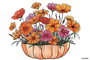 Autumn Pumpkin Floral Clipart, an Illustration by Designs_River (Thumbnail 6 of 10)