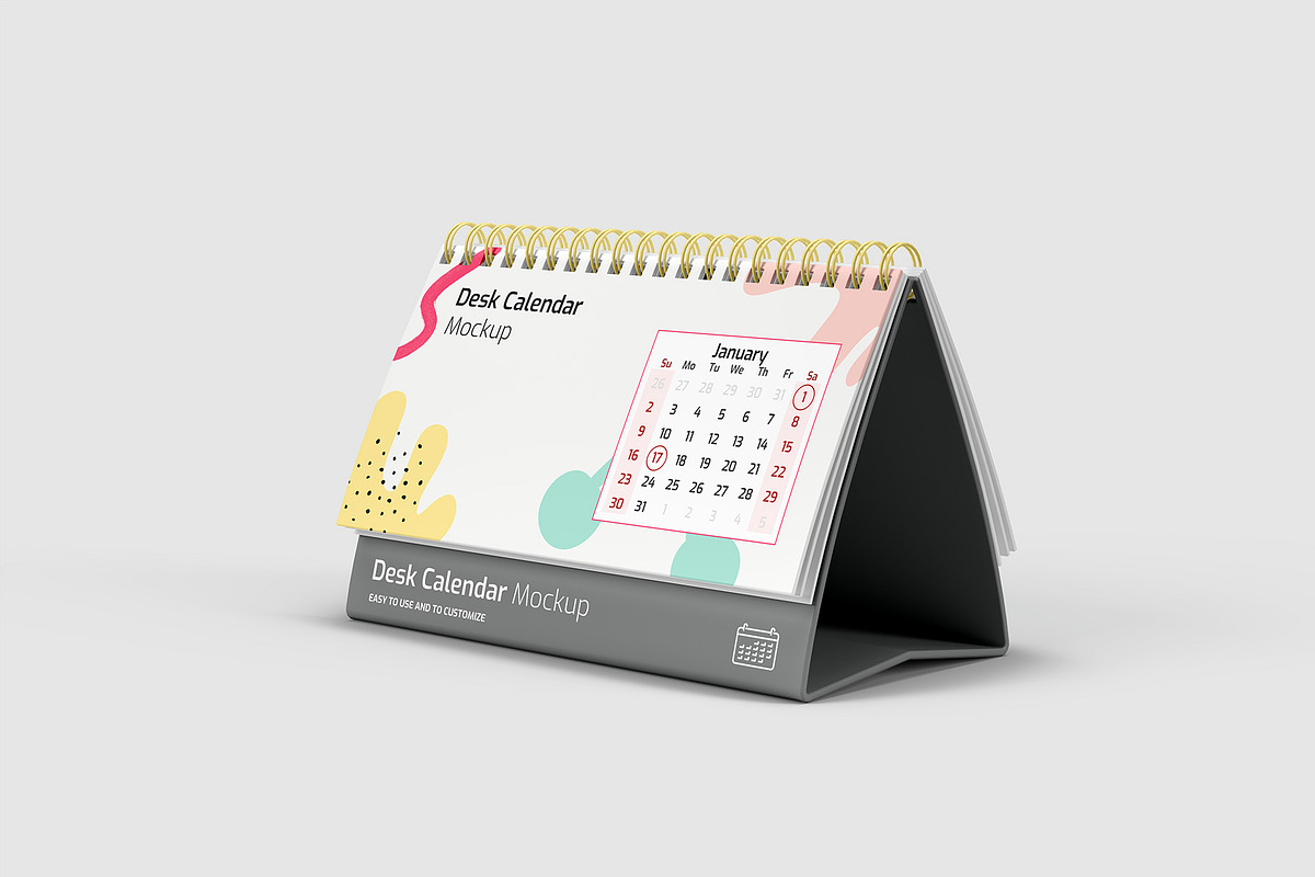 Desk Calendar Mockup - 6 views, a Packaging Mockup by Illusiongraphic (Photo 7 of 19)