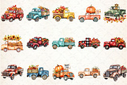 Fall Autumn Truck Clipart, an Illustration by Rose Art (Thumbnail 3 of 4)