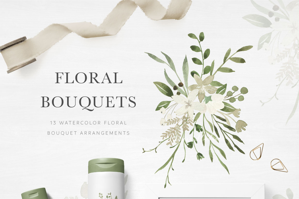 Neutral Botanicals Florals & Leaves, a Work Illustration by Momo Studio (Photo 5 of 16)