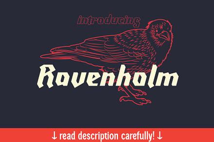 Ravenholm Slant, a Blackletter Font by NREY