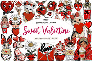 Sweet Valentine Clipart, an Illustration by CreationArt (Thumbnail 1 of 6)
