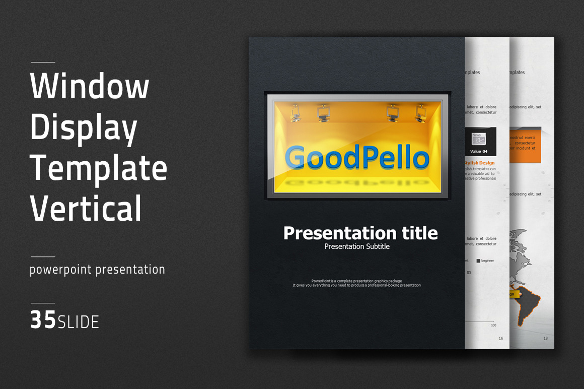 Window Display Template Vertical, a Presentation Template by GoodPello