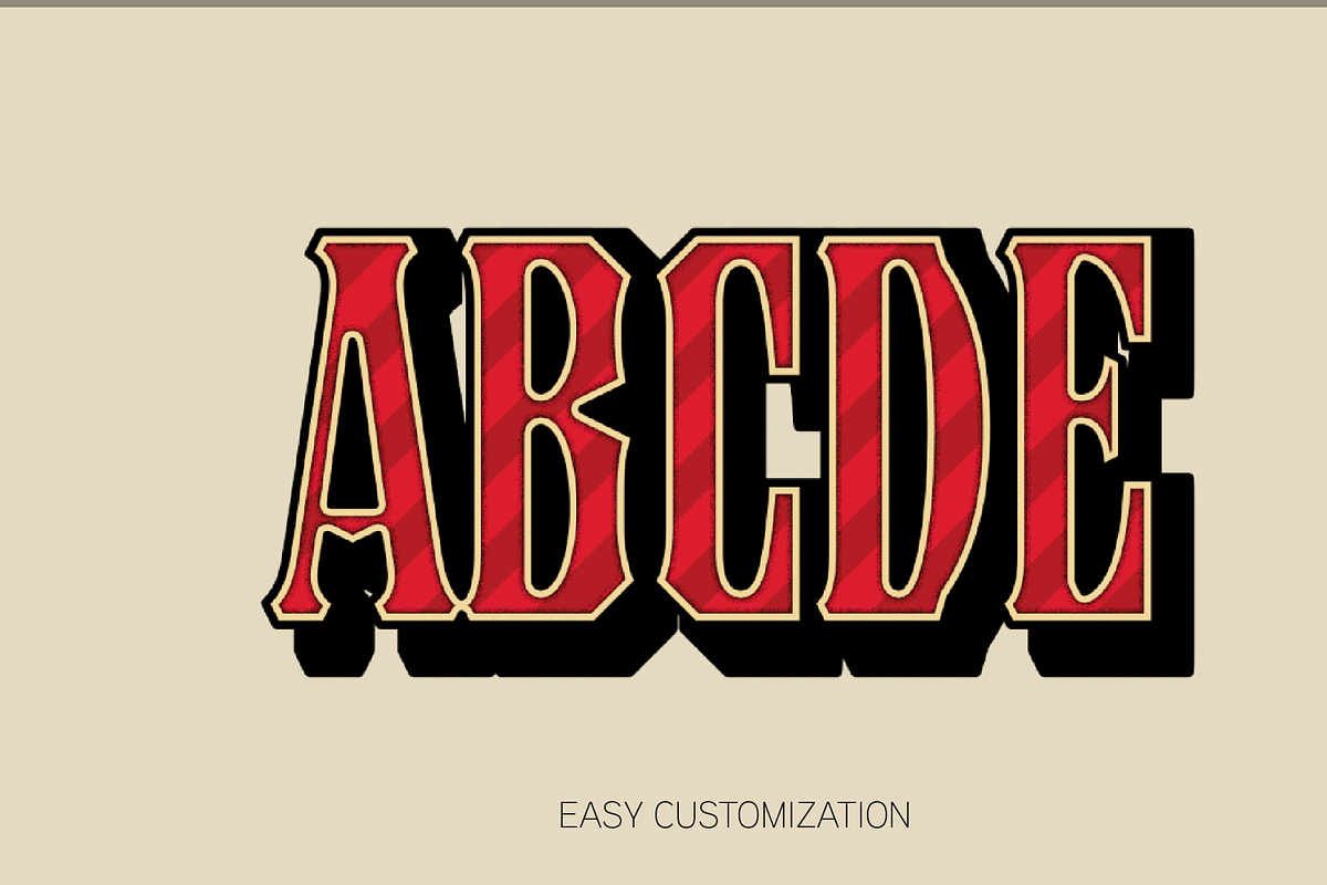 Circus Vintage 3D Text Effect preview 2