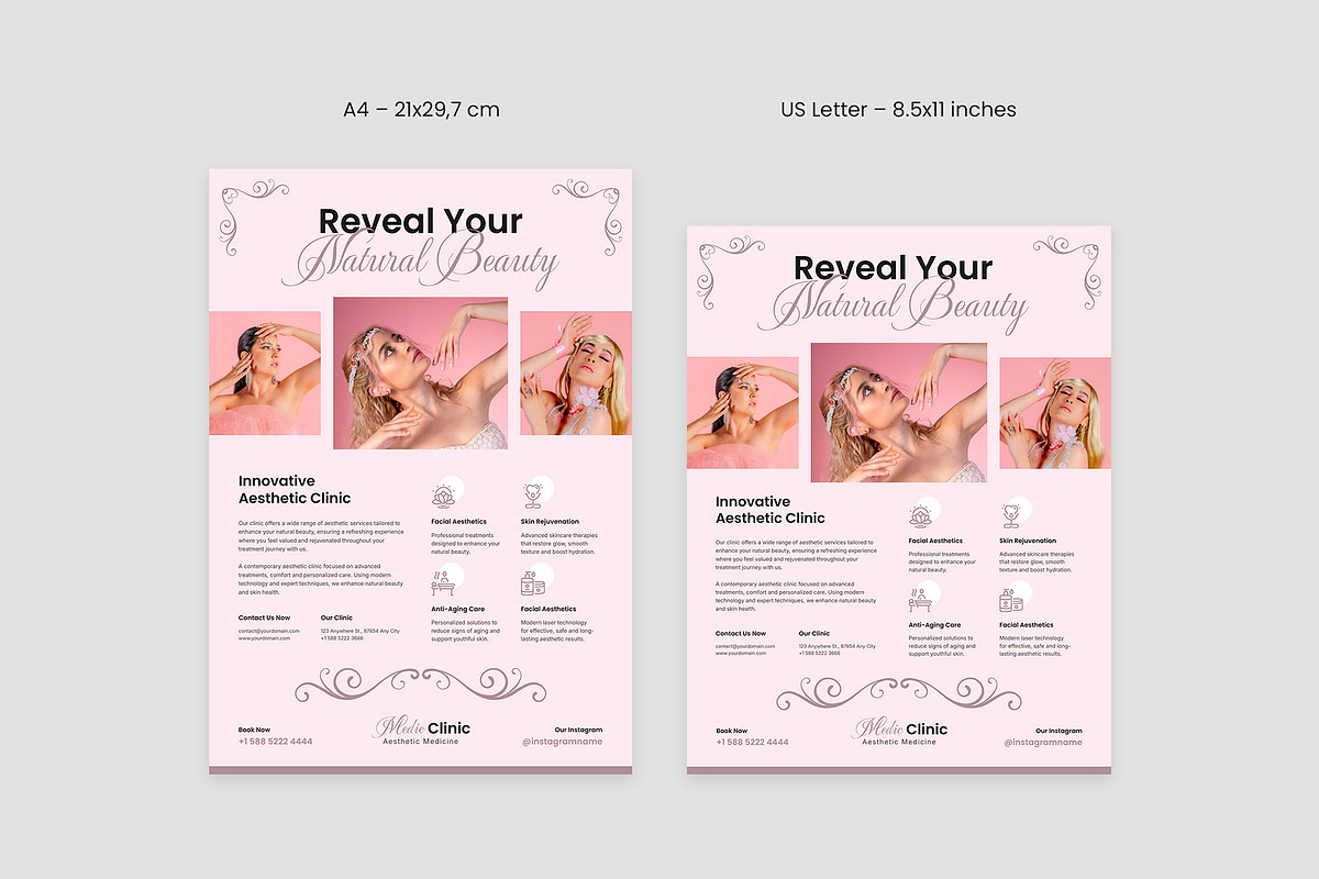 Aesthetic Clinic Flyer Template, a Flyer Template by artbart (Photo 7 of 9)