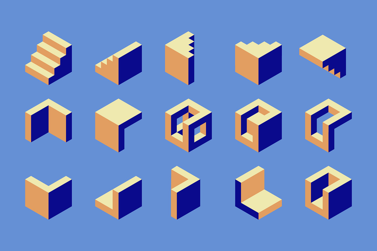 Blockscape - Isometric Shapes, an Object Graphic by Léo Alexandre (Photo 4 of 18)