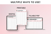 Monthly Bill Organizer Template, a Print Template by Snapybiz (Thumbnail 5 of 10)