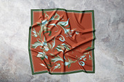 Terracotta Bloom Silk Scarf, an Object Graphic by ilustrinna (Thumbnail 2 of 7)