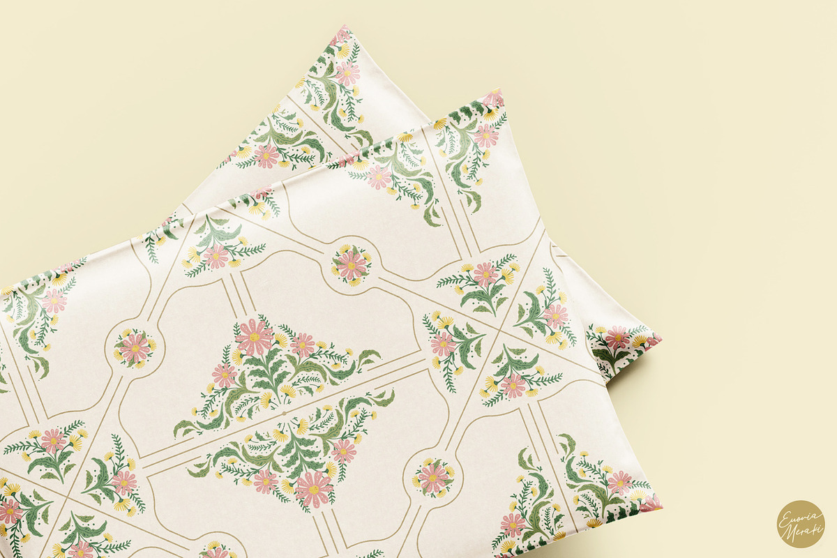 Vintage Floral Pattern 1 Flower Tile, a Pattern Graphic by Euonia Meraki (Photo 7 of 18)