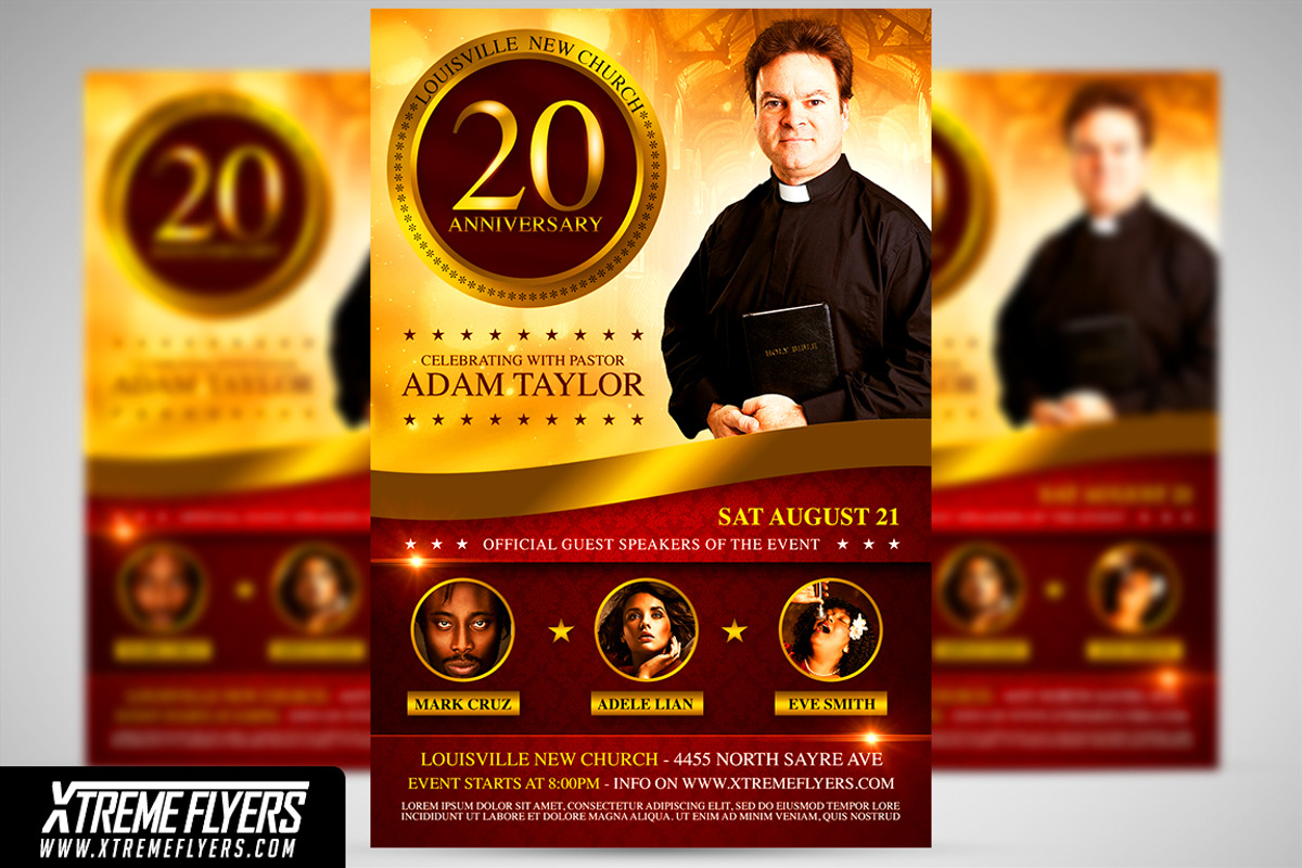 Church Anniversary Flyer Template, a Flyer Template by XtremeFlyers (Photo 1 of 2)
