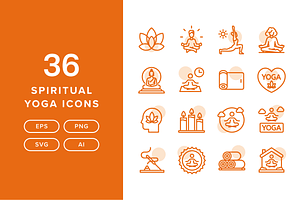 36 Spiritual Yoga Icons