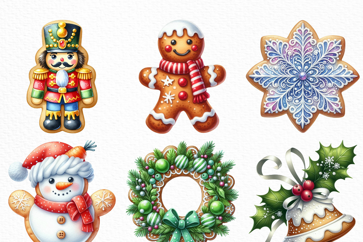 Christmas Cookies Sublimation Clipar, an Illustration by Craft Nest (Photo 3 of 6)