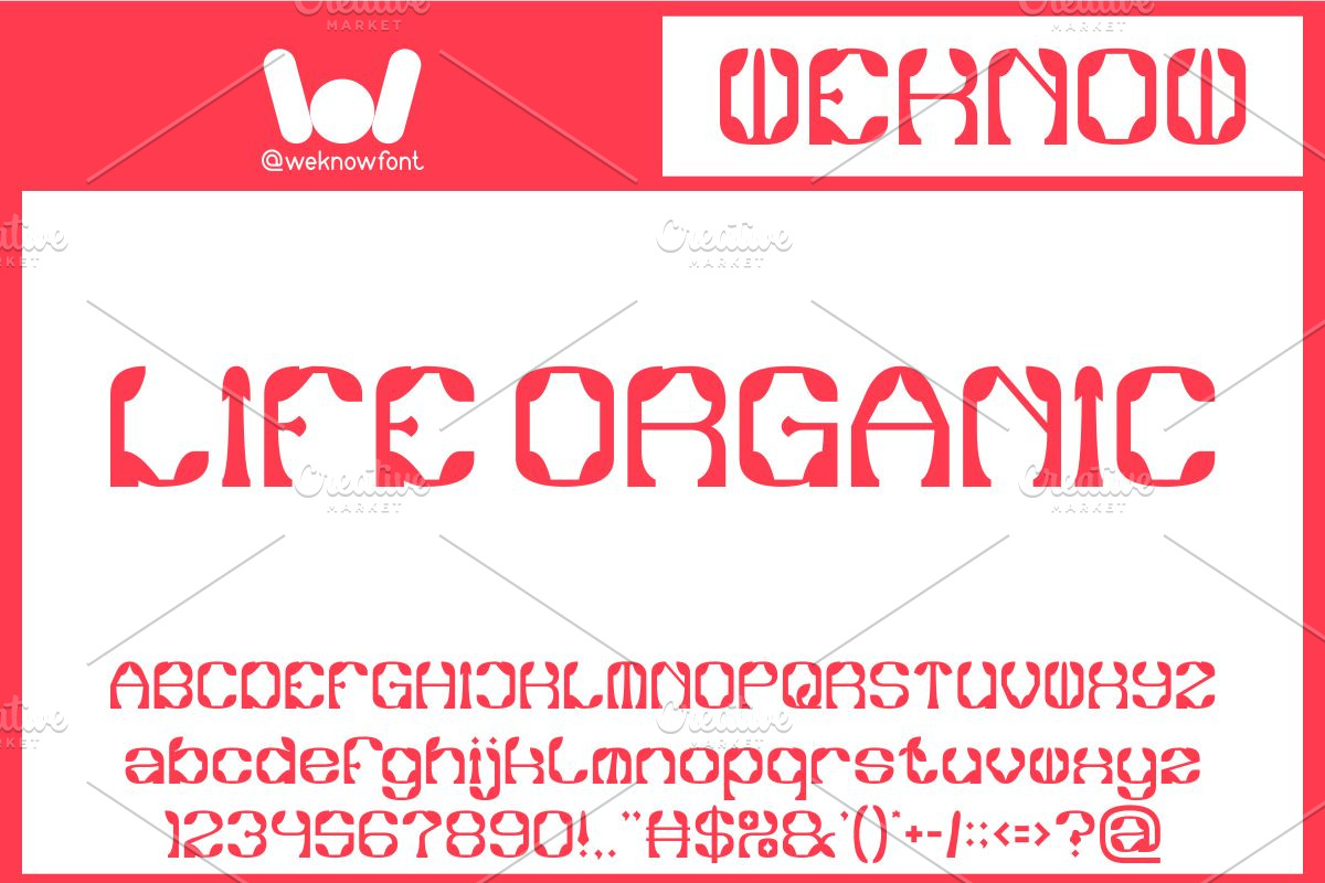 Synthetic Flora font, a Font by weknow (Photo 4 of 8)