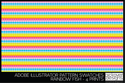 4 Rainbow Fish Print Swatches, a Pattern Graphic by Pickover Designs (Thumbnail 4 of 5)