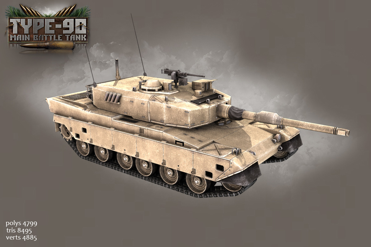 Type-90 Main Battle Tank, a Cars & Vehicle 3D Model by Beatheart Creative Studio (Photo 2 of 14)