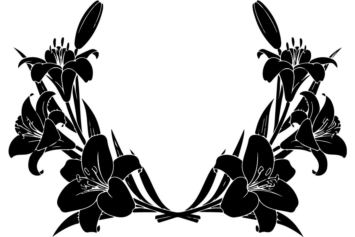 Black Floral Wreath Frame Set, an Illustration by Designer_Momina (Photo 14 of 20)