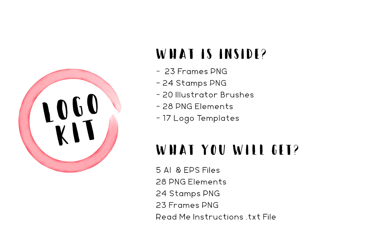 Watercolor Logo Kit, a Branding & Logo Template by Design Unique (Photo 4 of 11)