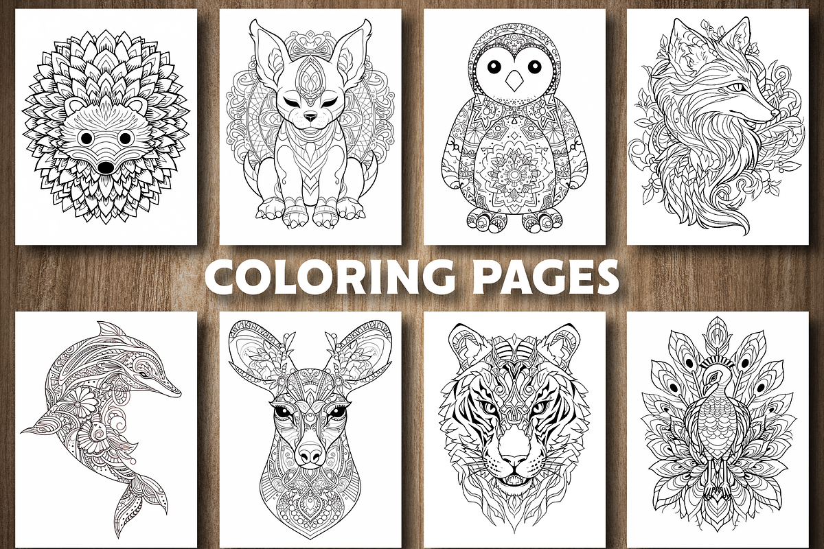 Mandala Animals Coloring Pages, an Animal Illustration by Design Station (Photo 4 of 5)