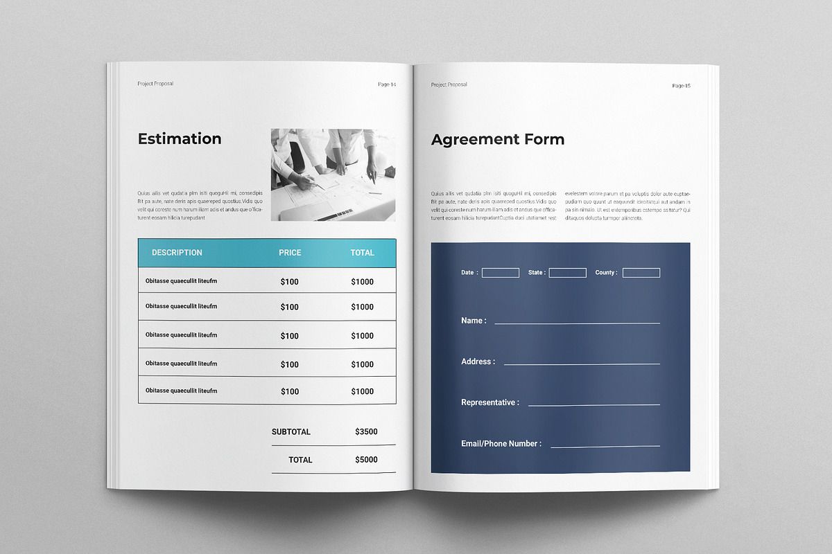 Project Proposal Template, a Brochure Template by E-Type (Photo 6 of 7)