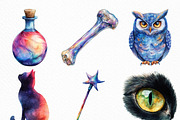 Watercolor Iridescent Halloween PNG, an Illustration by Craft Nest (Thumbnail 3 of 6)