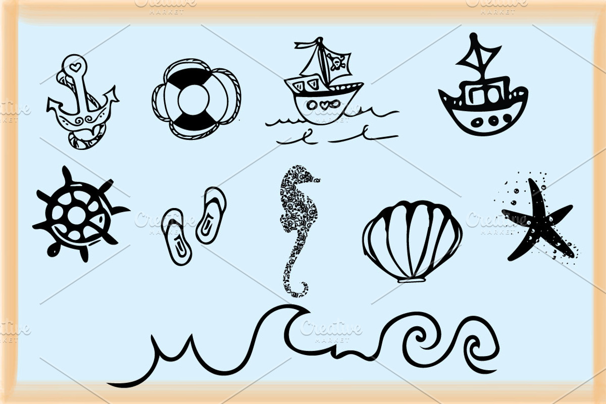 SALE! 20 Nautical Illustrations, an Object Graphic by Baydream (Photo 2 of 3)