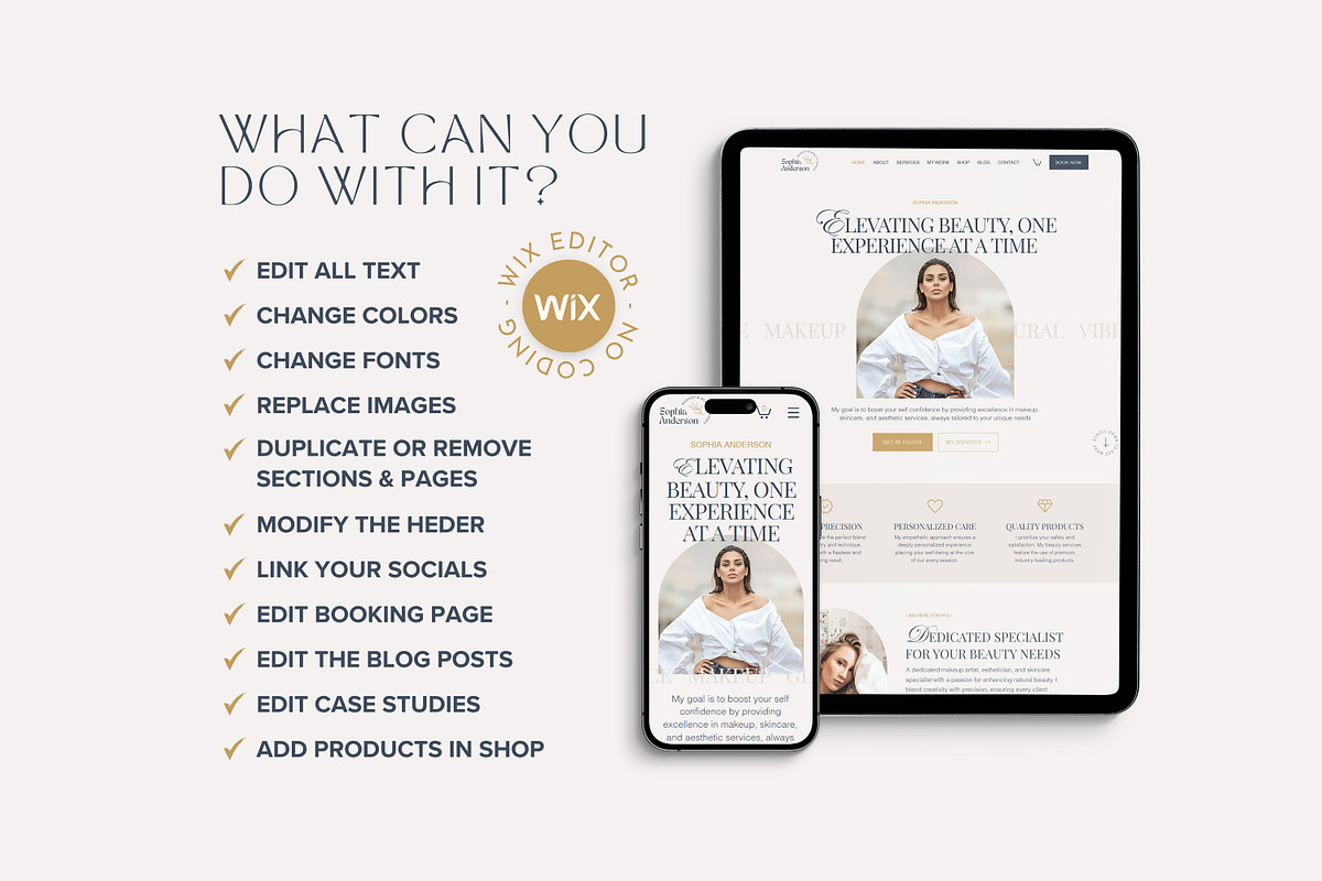 Wix Template Beauty Business Website, a Wix Template by vectorocean (Photo 7 of 11)
