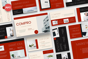 Compro - Company Profile Powerpoint, a Presentation Template by Fit-tee