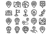 Location pin icon set for navigation, an Object Graphic by pikepicture (Thumbnail 2 of 3)