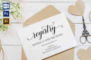 Registry Cards Editable SHR458, an Invitation Template by Shafura_Wedding (Thumbnail 1 of 5)