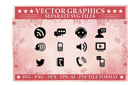 Communication silhouette SVG vector