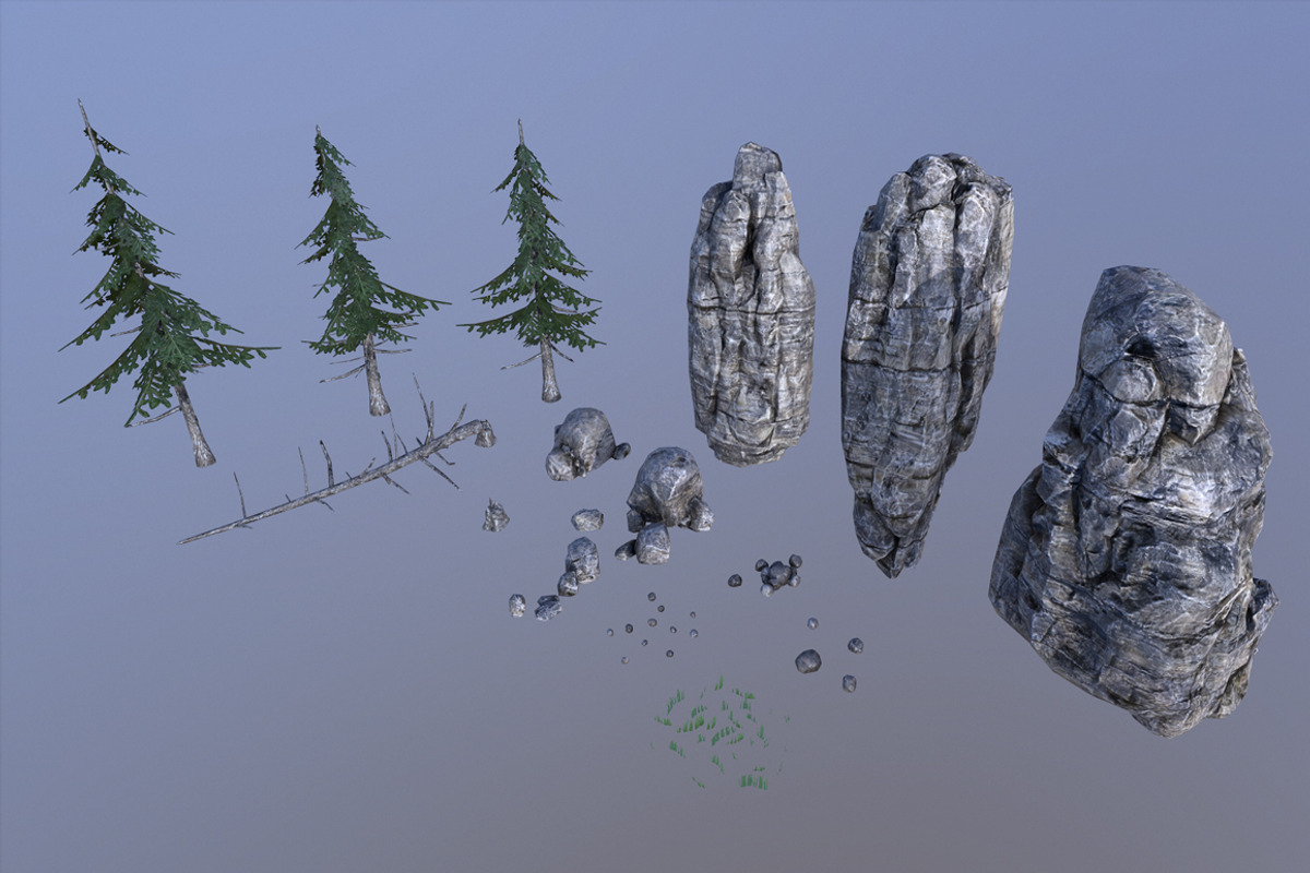 Landscape Set - Game Ready Assets, a Plants & Tree 3D Model by sebvhe (Photo 1 of 4)