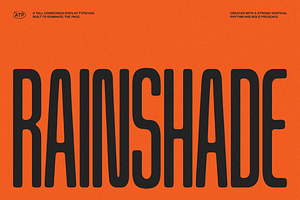 Rainshade - Condensed Display Font, a Sans Serif Font by Typeparties
