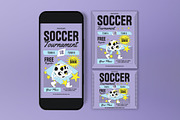 Purple Soccer Tournament Flyer Set, a Flyer Template by graphicook (Thumbnail 3 of 3)