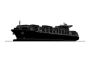 Ocean Ship & Boat Vector Silhouettes, an Illustration by jahid234 (Thumbnail 9 of 9)