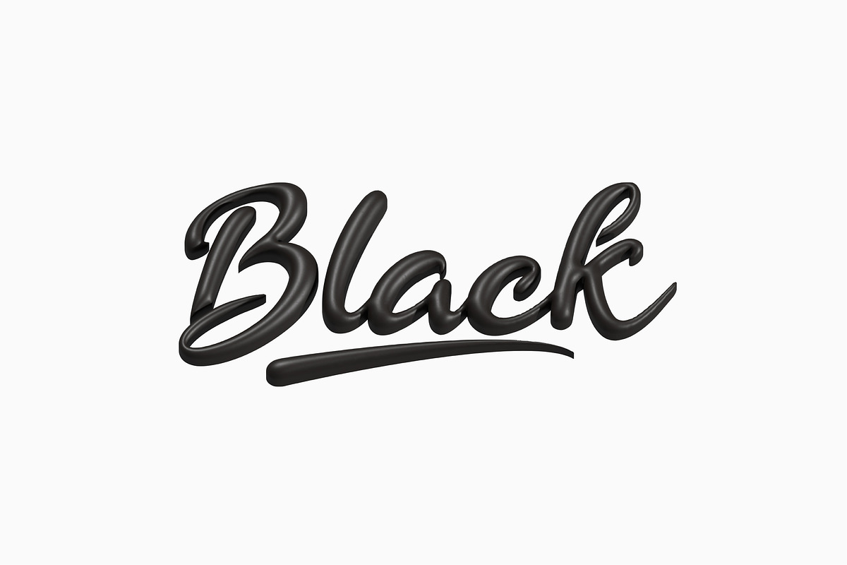 Black - Editable Text Effect, a Layer Style Add-On by designvectx