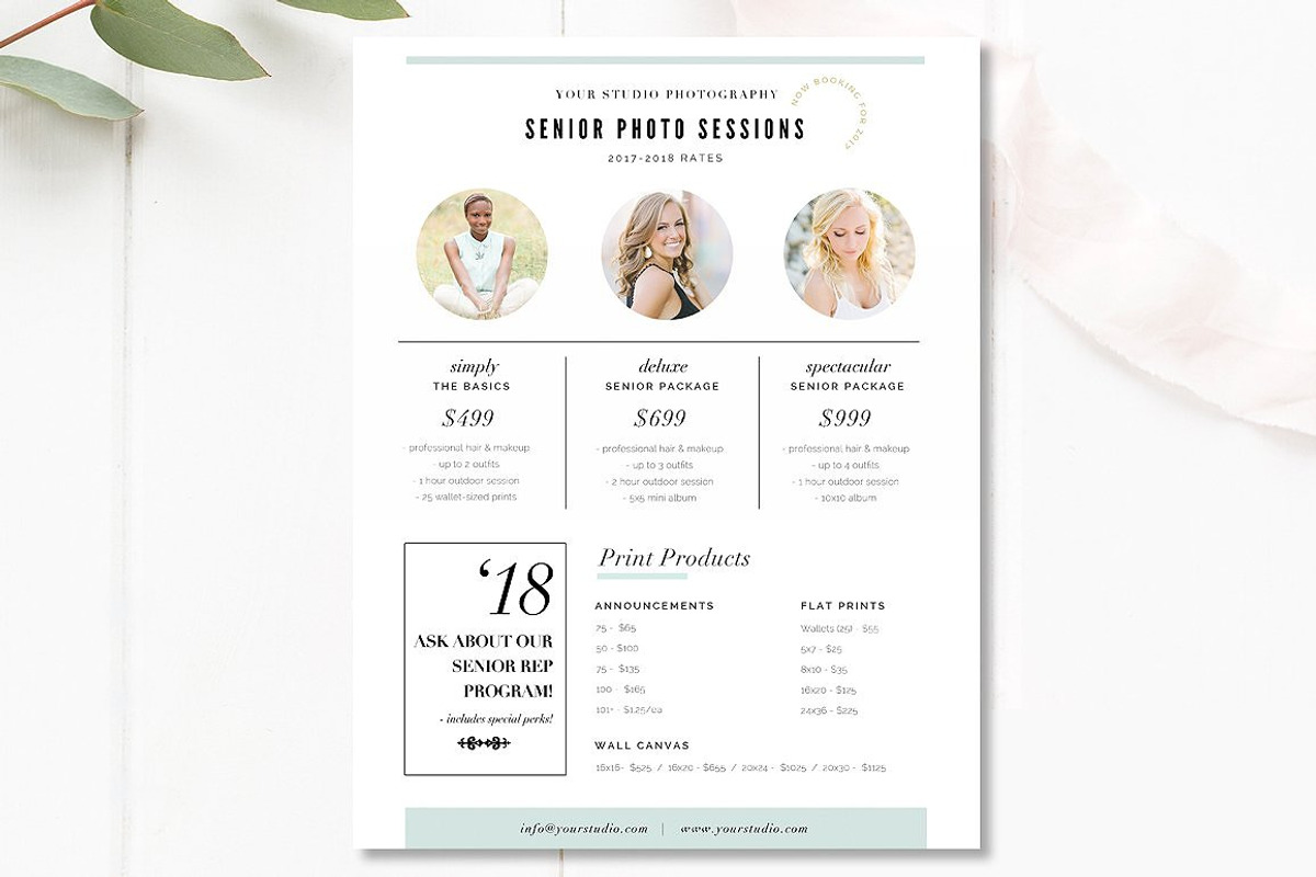 Senior Photography Marketing Set, a Flyer Template by By Stephanie Design (Photo 7 of 8)