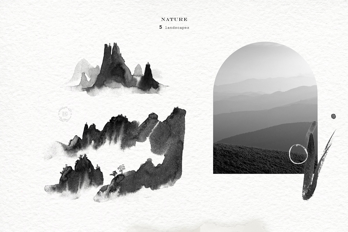 Asia. Ink paintings., an Illustration by Dinkoobraz (Photo 14 of 20)