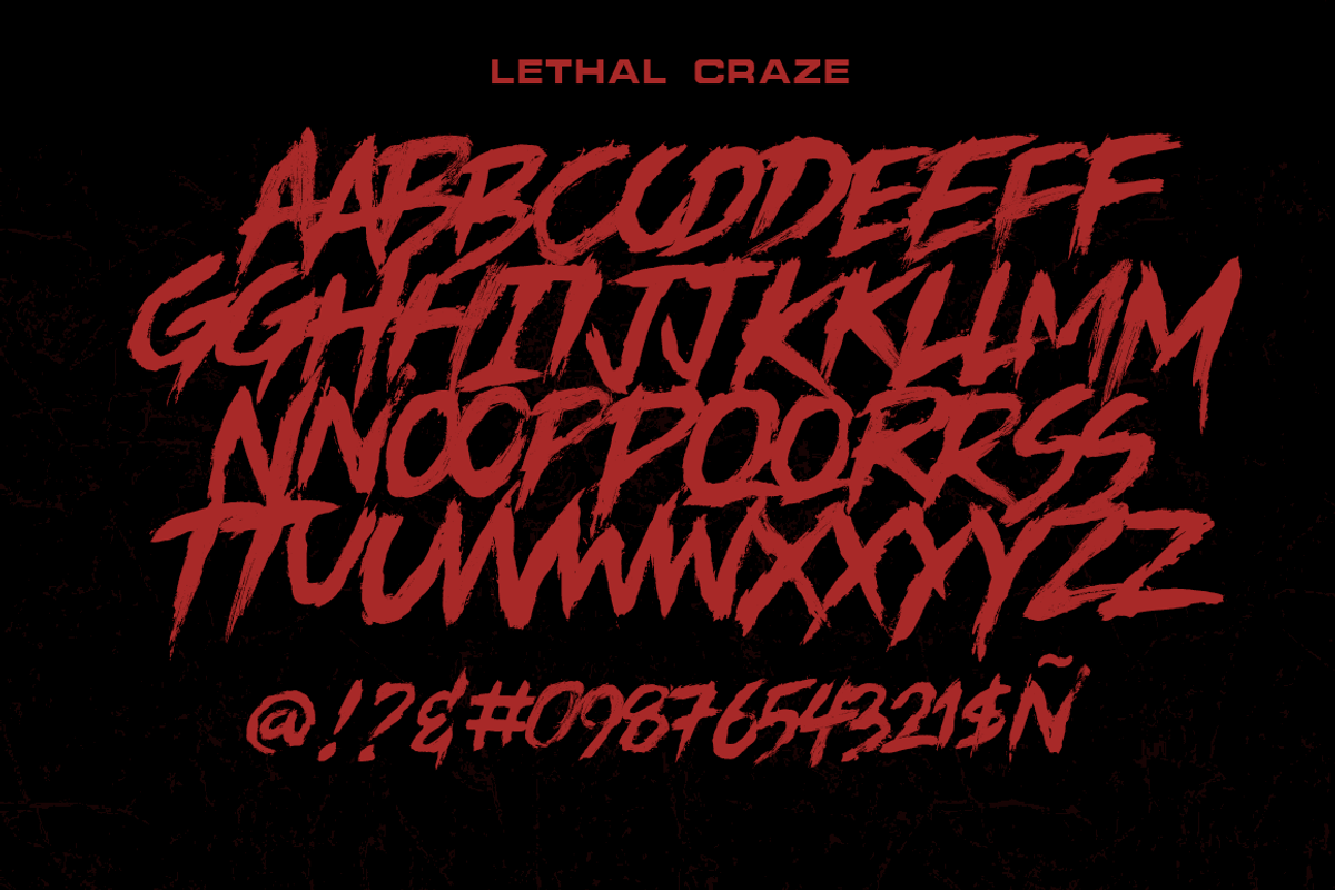 Lethal Craze - Horror Brush, a Font by The Branded Quotes (Photo 6 of 7)