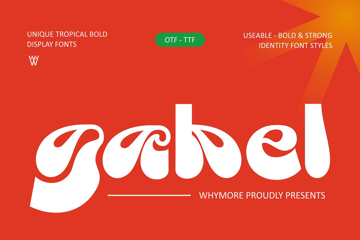 Gabel bold tropical retro font, a Slab Serif Font by WhymoreArt (Photo 1 of 12)