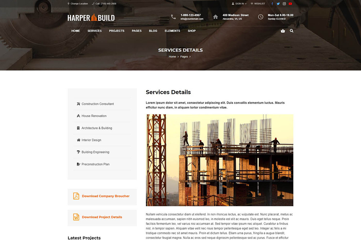 Harper – Construction & Business, a WordPress Template by Cherry Wordpress Theme (Photo 5 of 9)