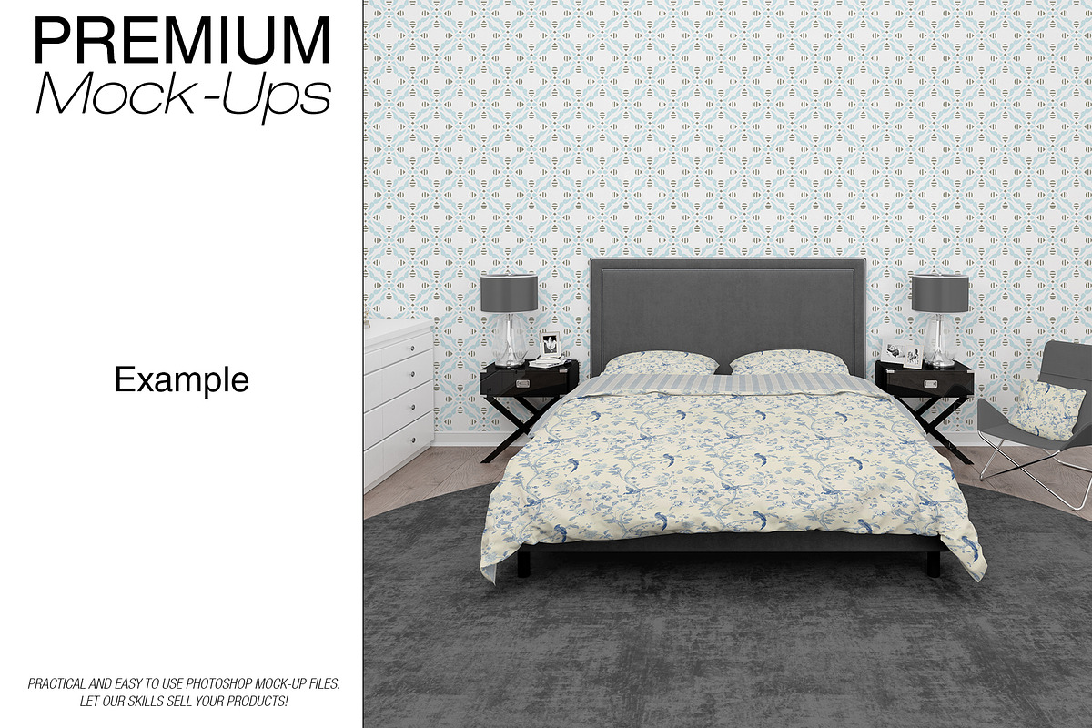 Bedding Mockups - Duvet Sheet Shams, a Product Mockup by mock-ups (Photo 20 of 22)